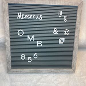 New View Gifts & Accessories Mood Board w/ Plastic Letters